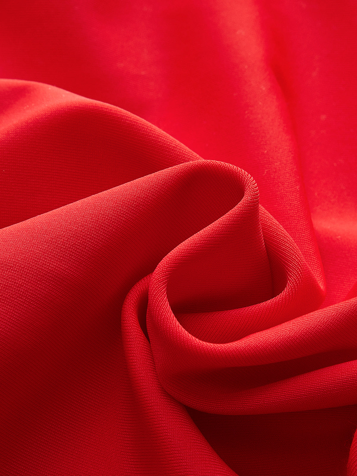 Kesik Detaylı Tek Parça Mayo Kırmızı Asimetrik
