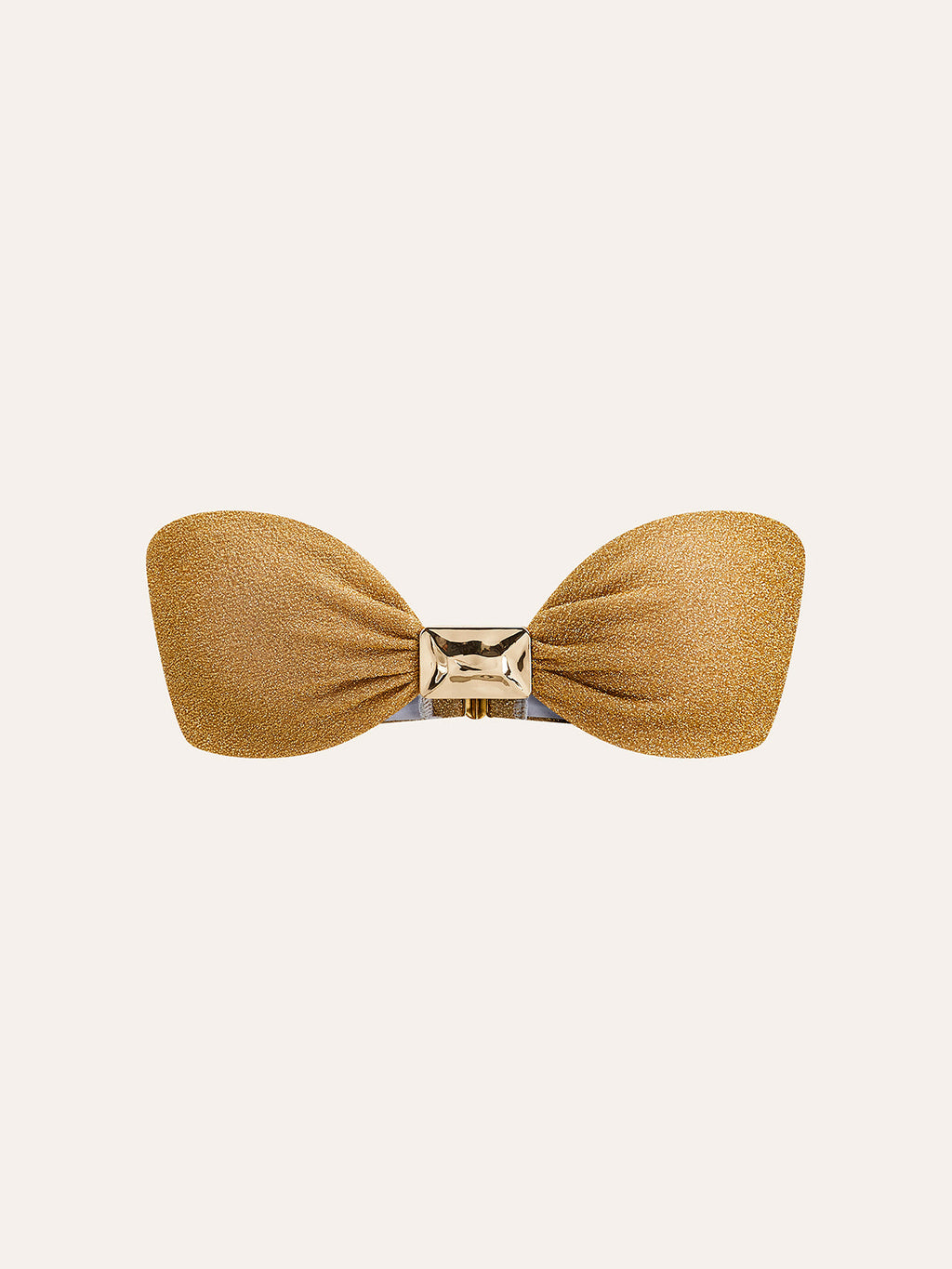 Metalik Fiyonklu Bandeau Bikini Üstü