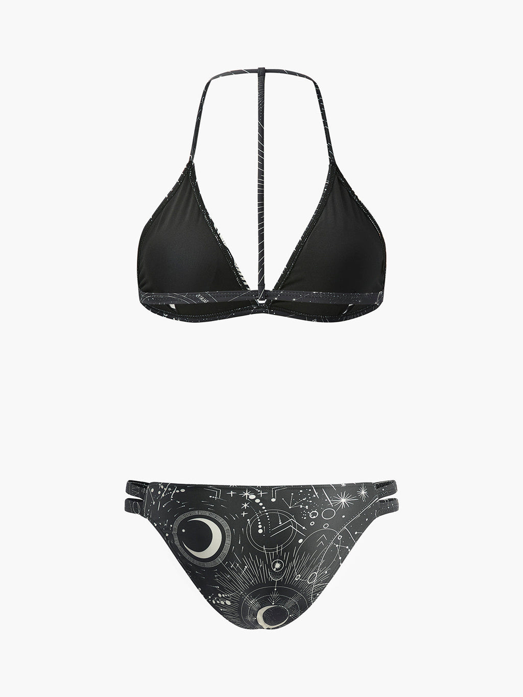 Astroloji Baskılı Halter Bikini Takımı