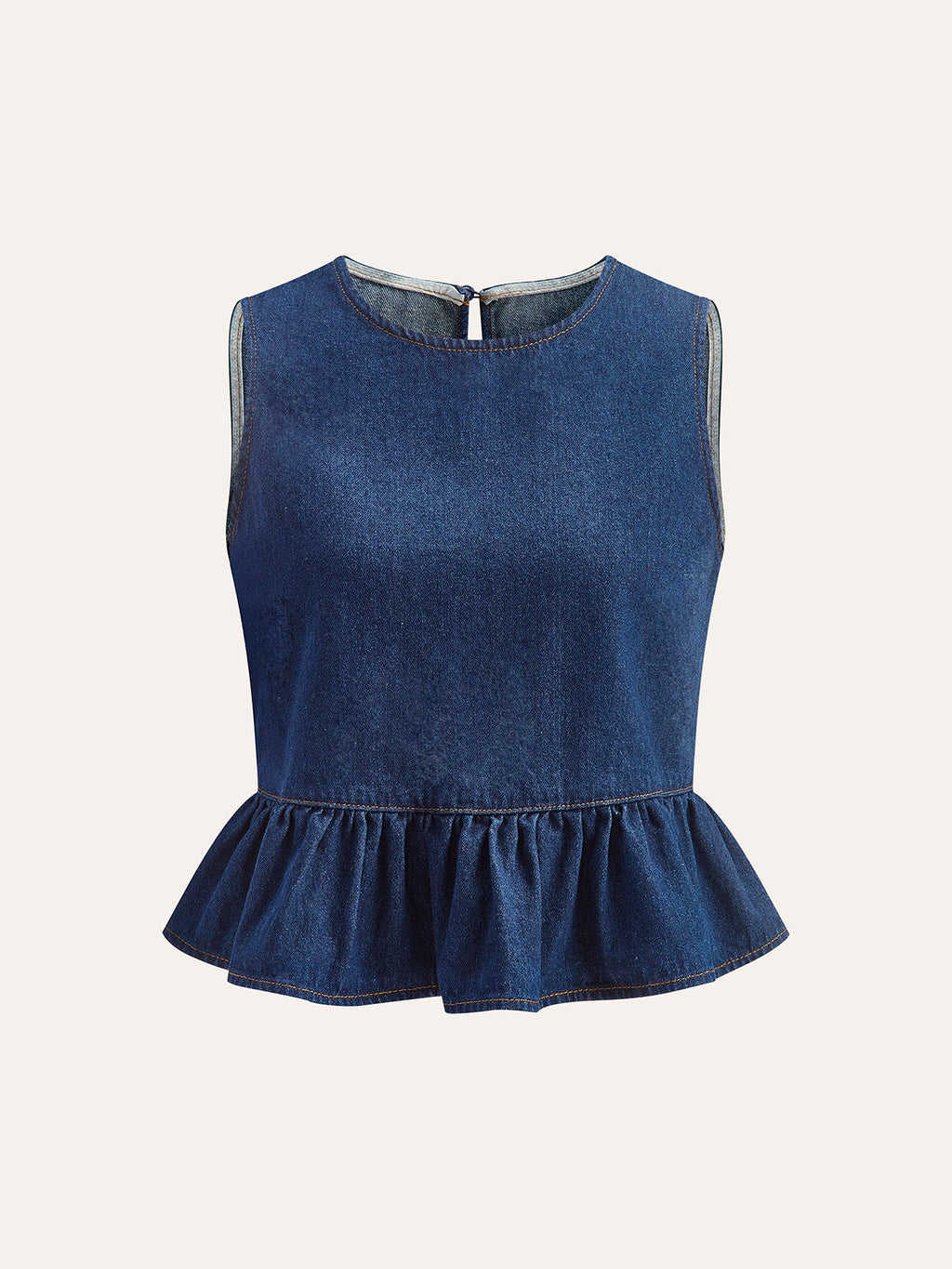 Pamuklu Kot Peplum Üst