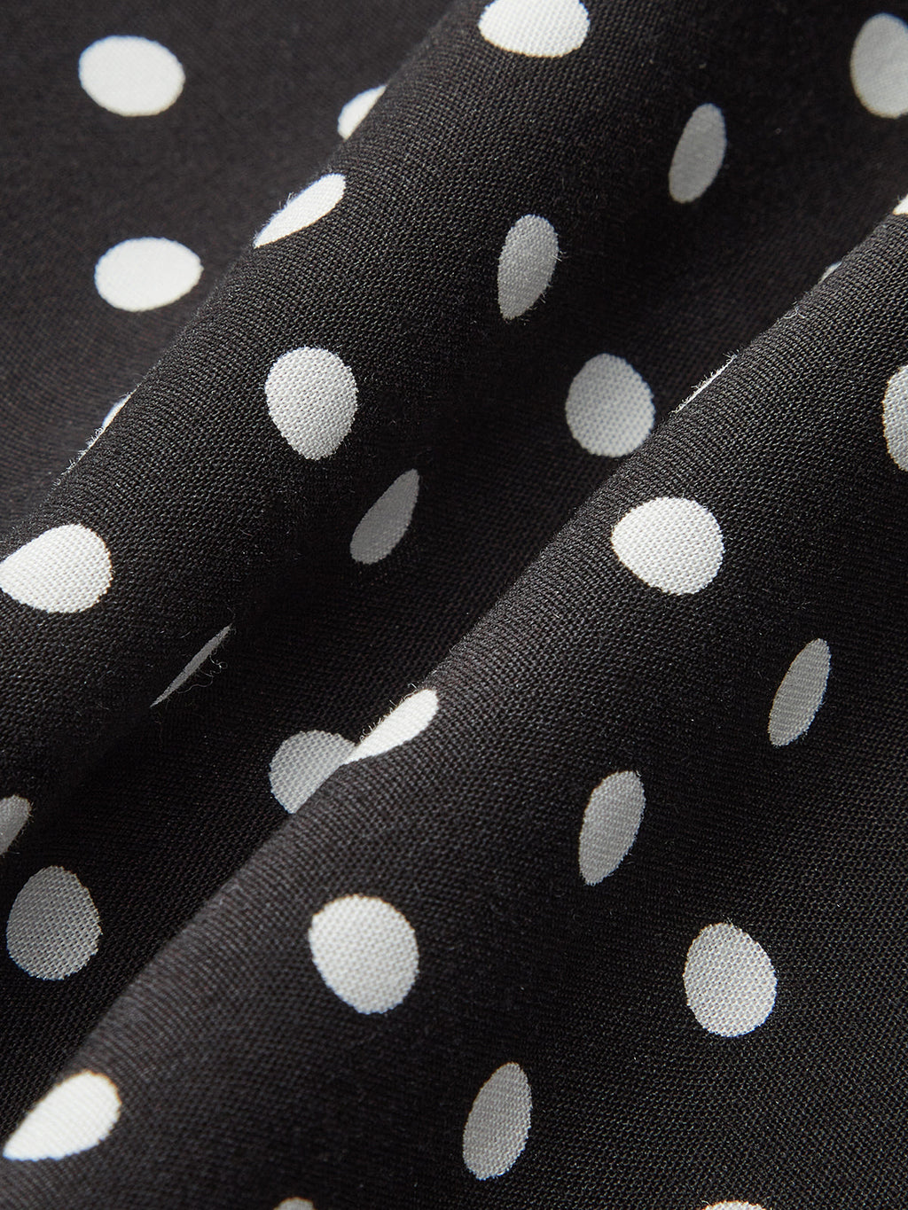 Polka Dot Dantel-Kenar Elbise