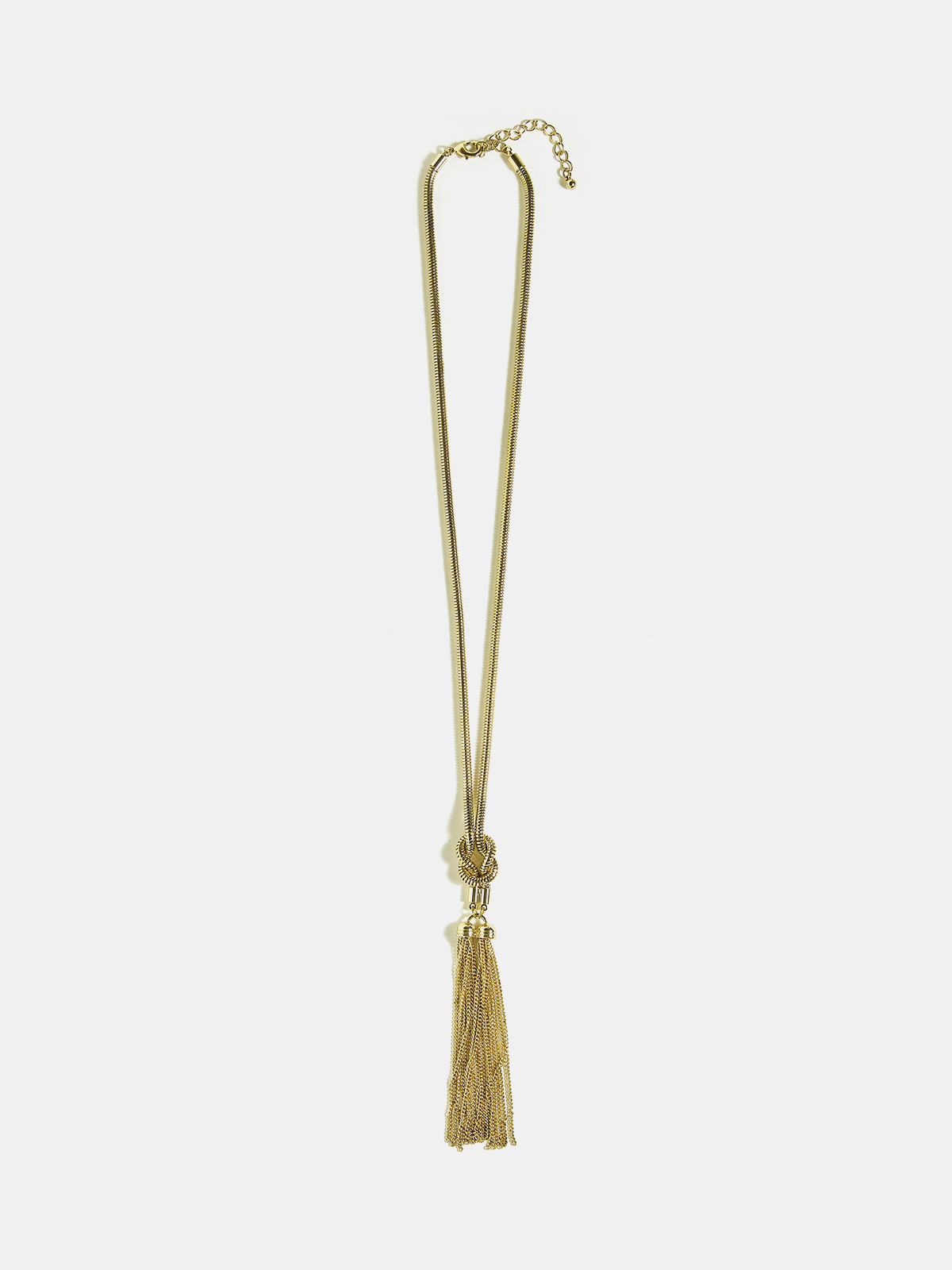 Püsküllü Düğüm Uzun Kolye Altın Alaşım 70cm