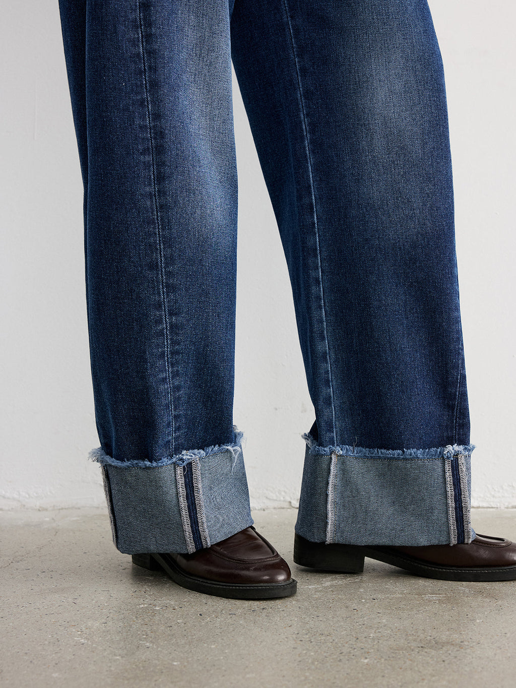 Paça Detaylı Jean Lacivert Regular Fit