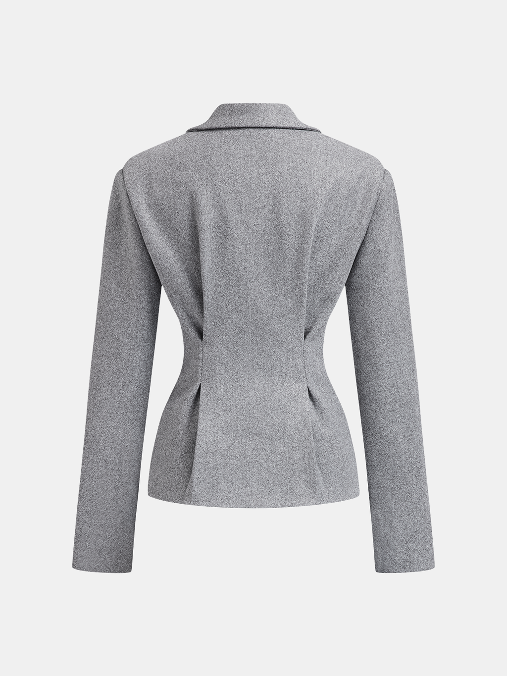 Tweed Blazer Pileli Etek Takımı Gri Regular Fit