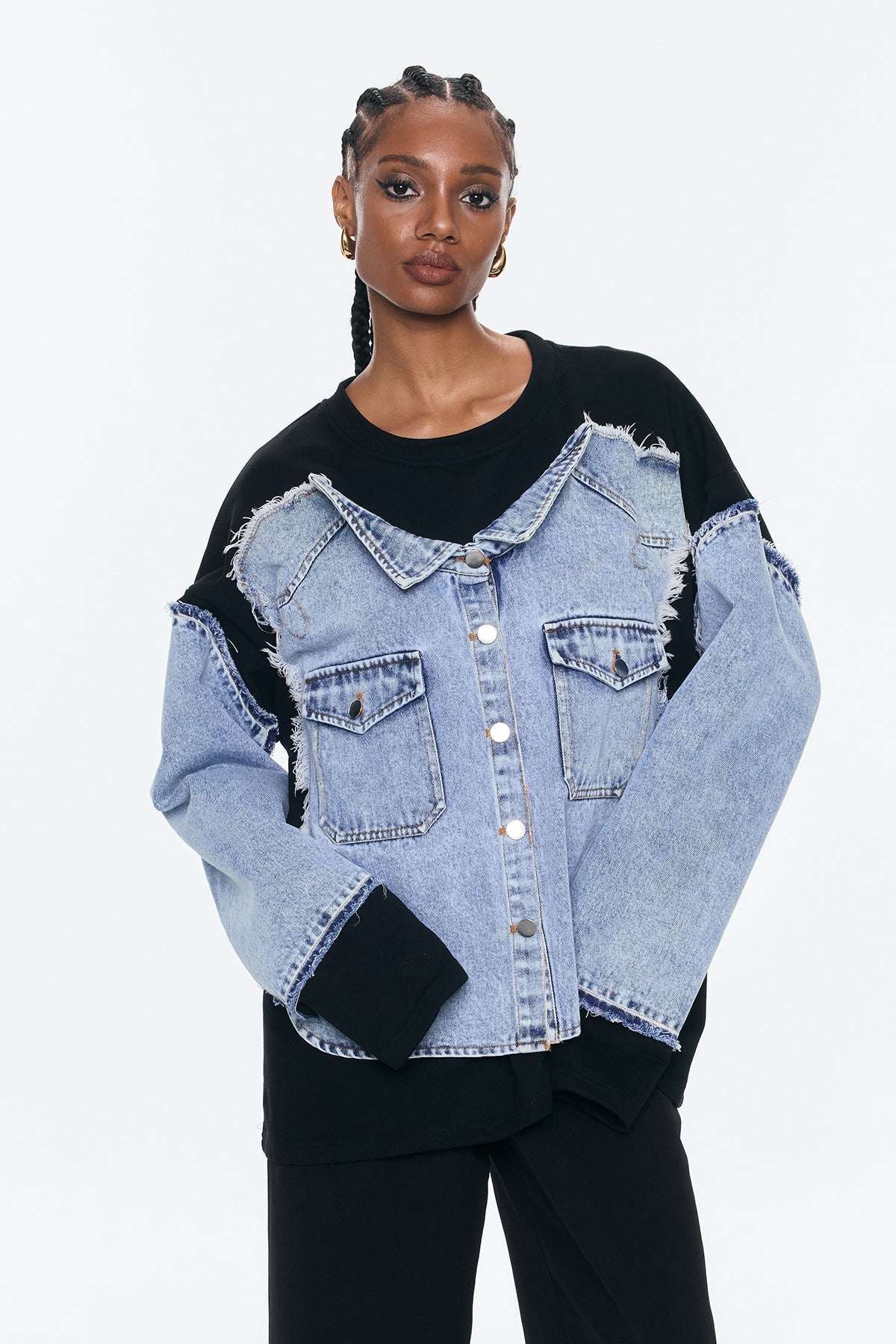 Benitez Deconstruct Denim Üst