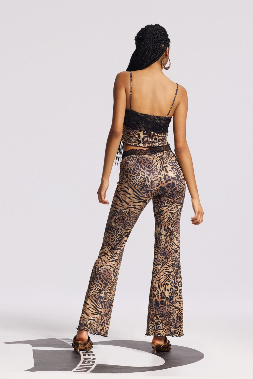 Bindy Dantel Leopar Pantolon Takımı