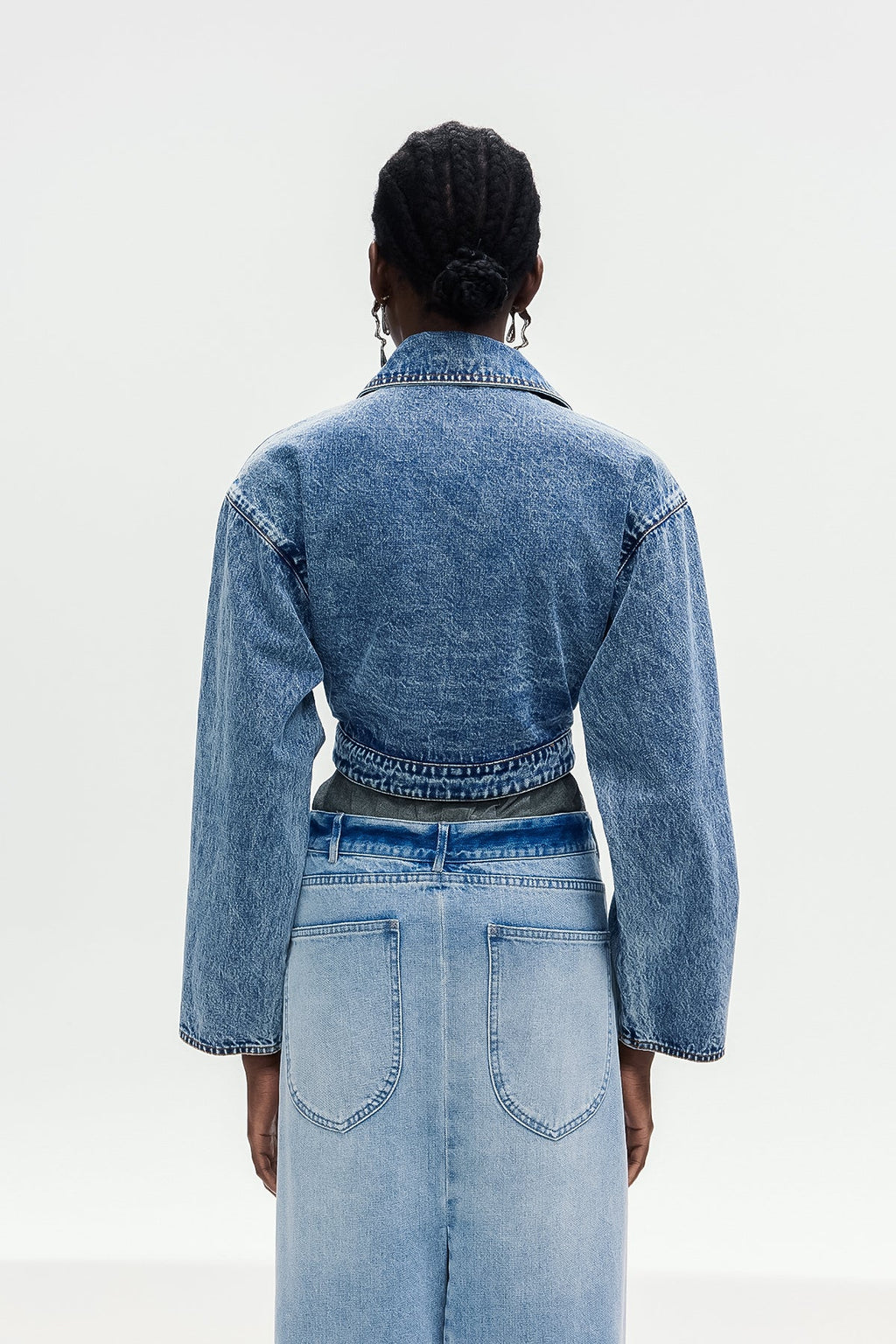 Bohuslava Asimetrik Denim Ceket