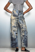 Carwyn Yırtık Baskılı Kot Pantolon