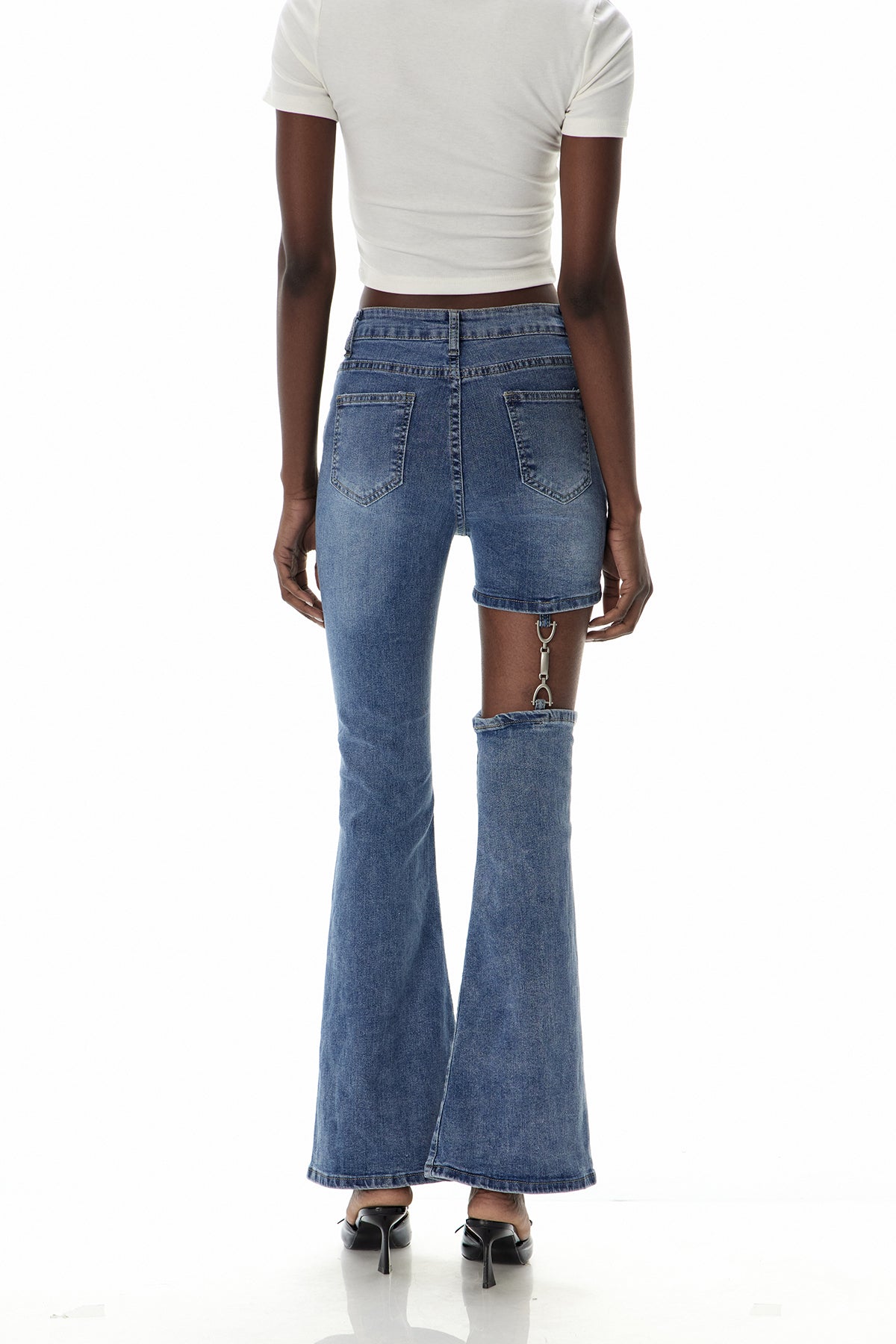 Claudette Asimetrik Kot Pantolon