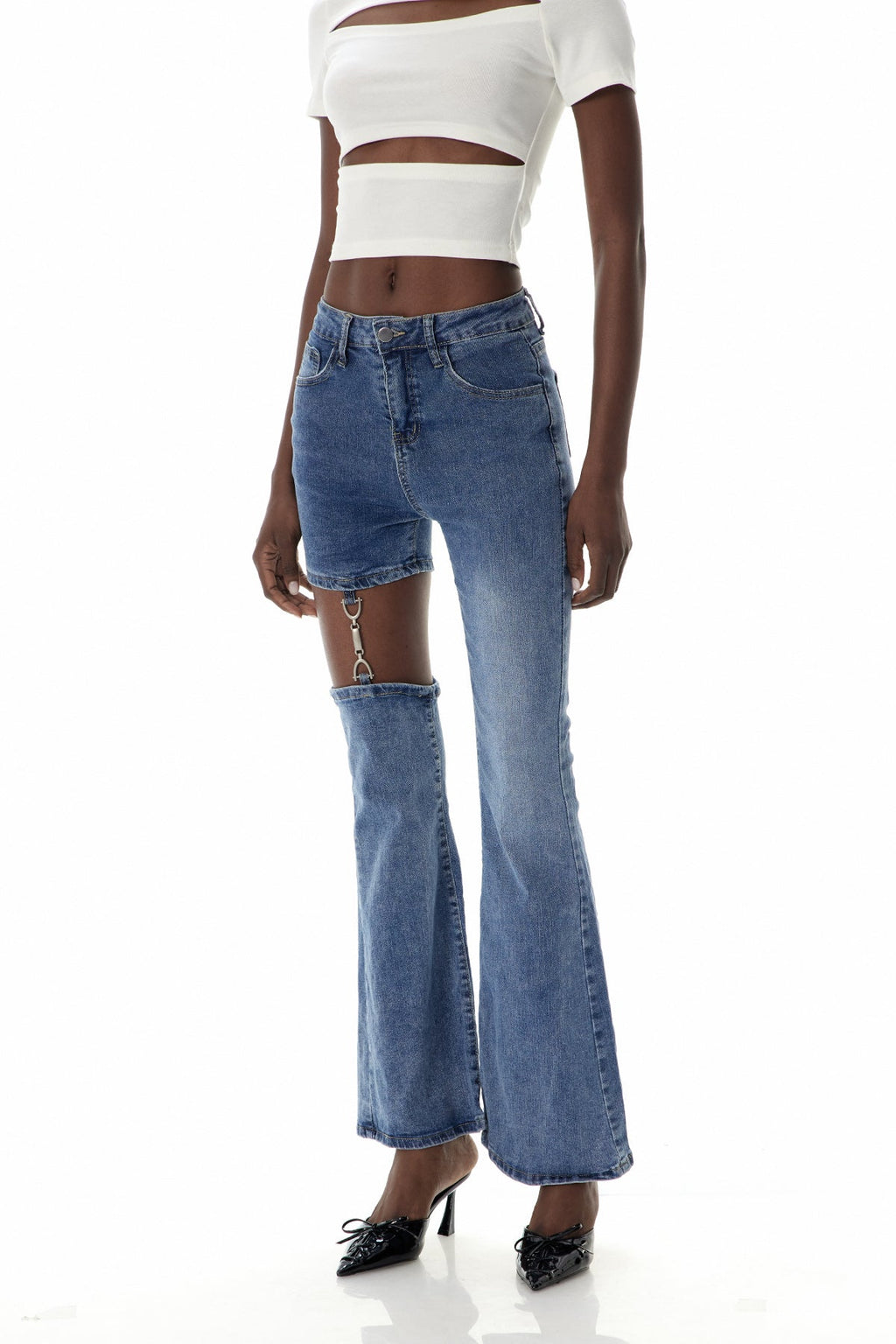 Claudette Asimetrik Kot Pantolon