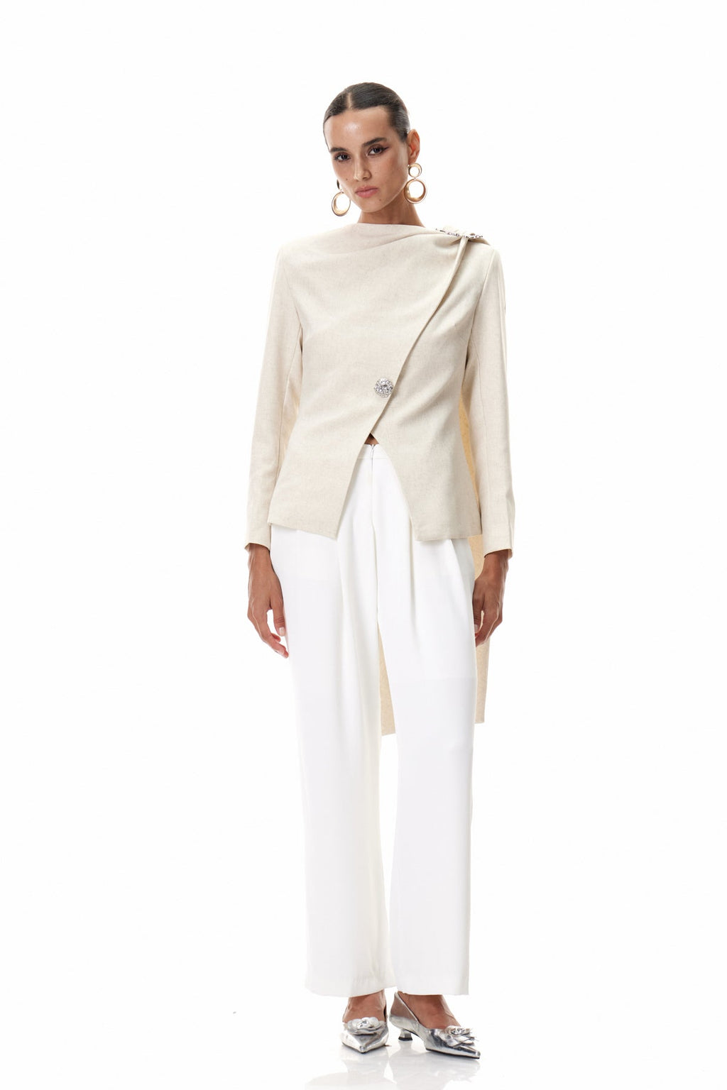 Cosima Şal Ruch Asimetrik Blazer