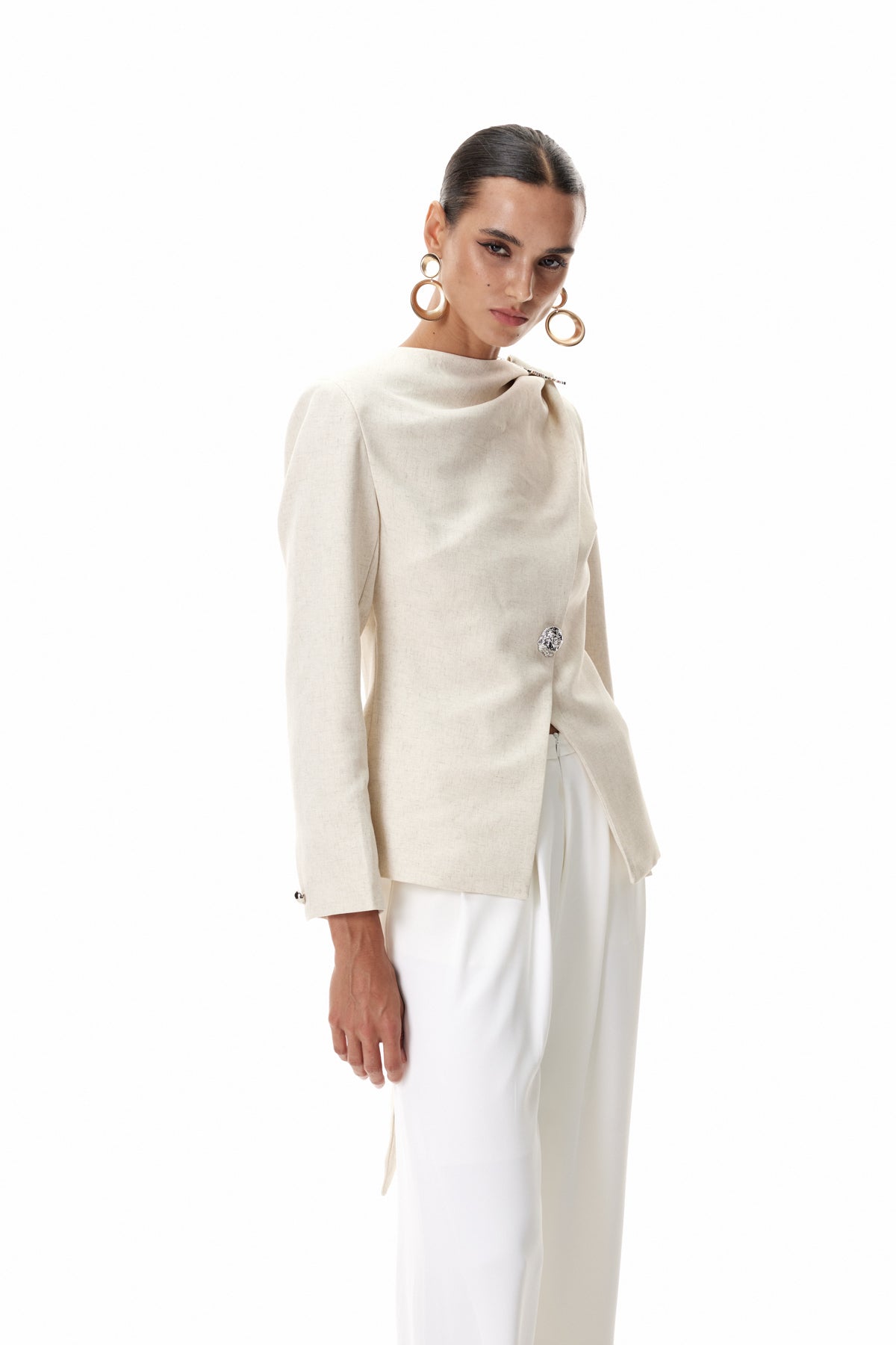Cosima Şal Ruch Asimetrik Blazer