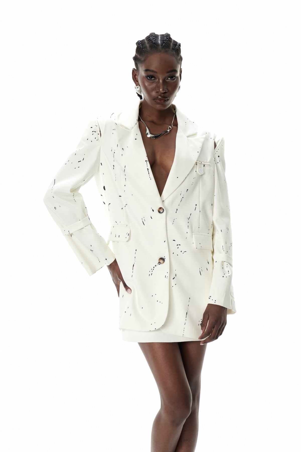Criseida Baskılı Kesik Blazer