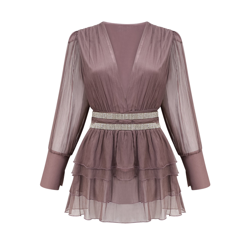 Ellica kristal mini elbise