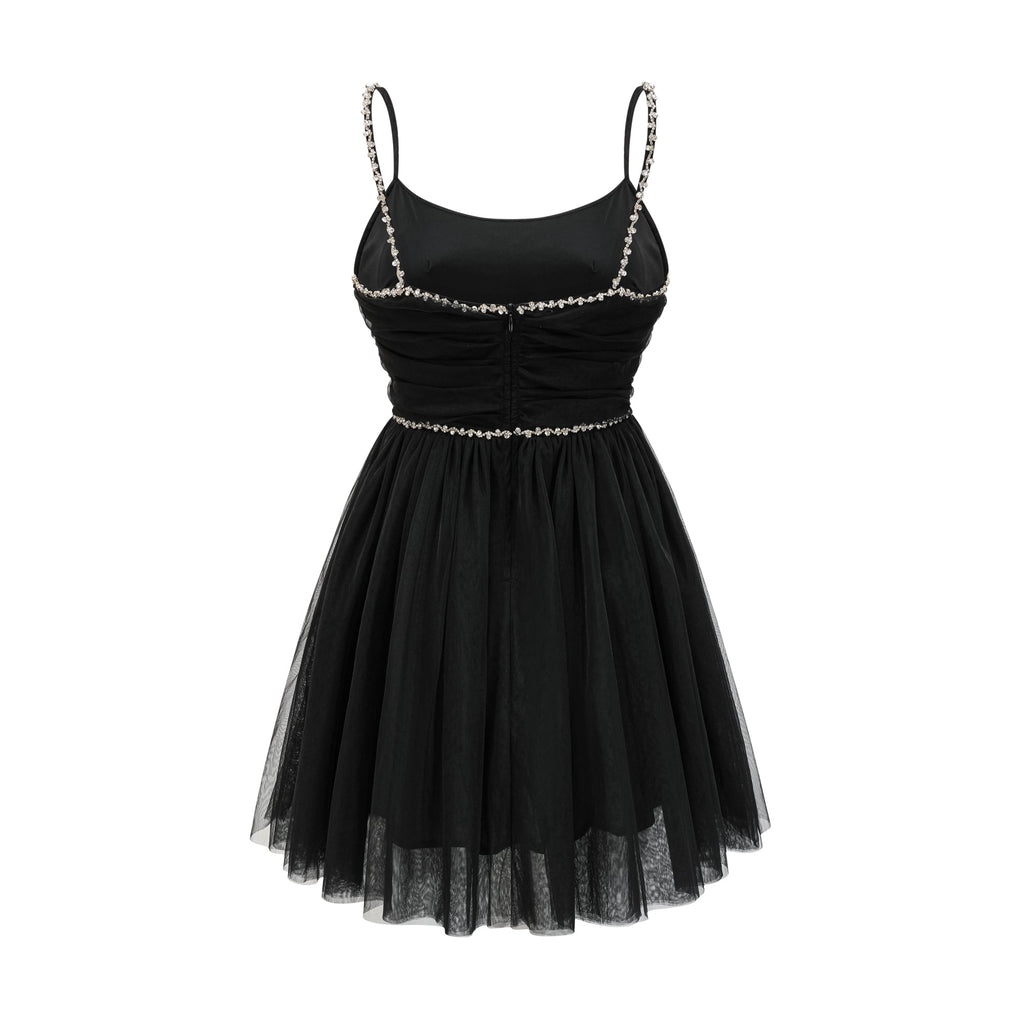 Catriona tül mini elbise
