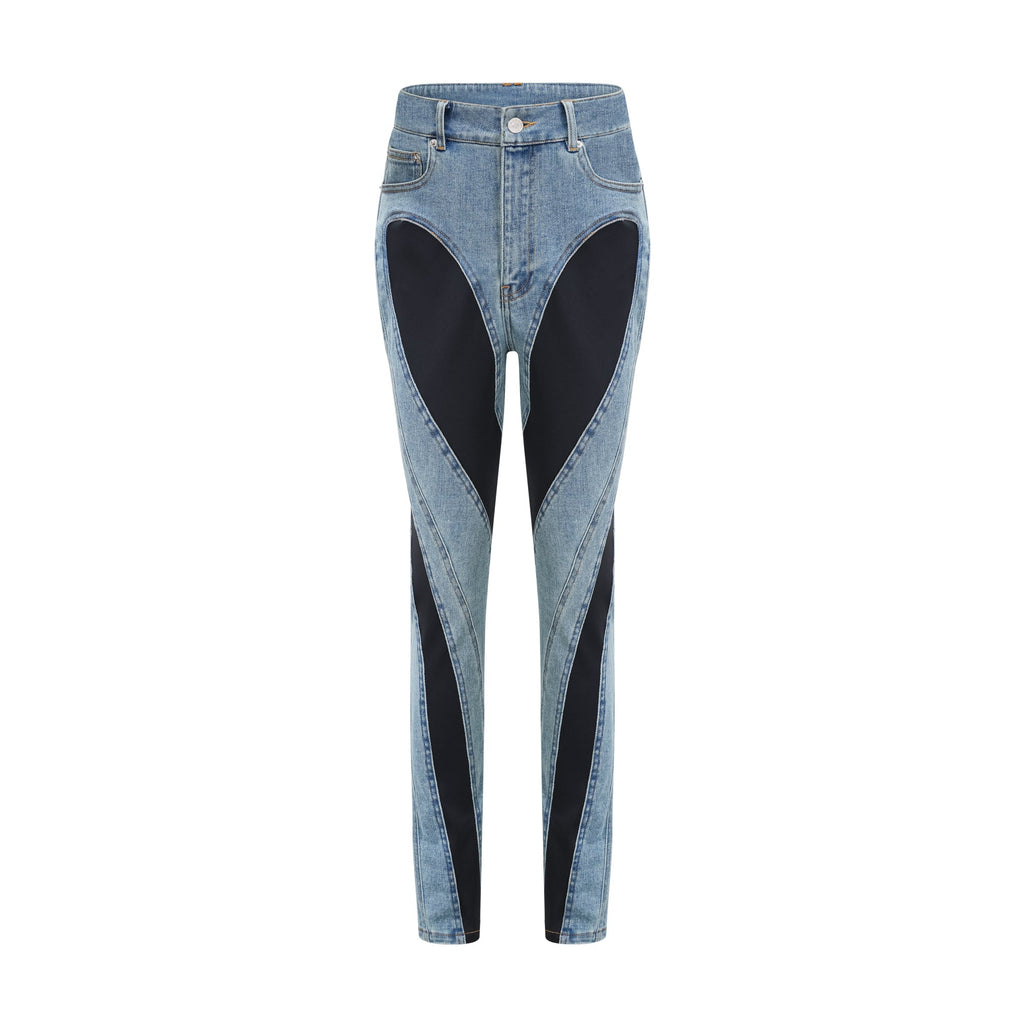 Noémie Spiral Panelli Skinny Jean Pantolon