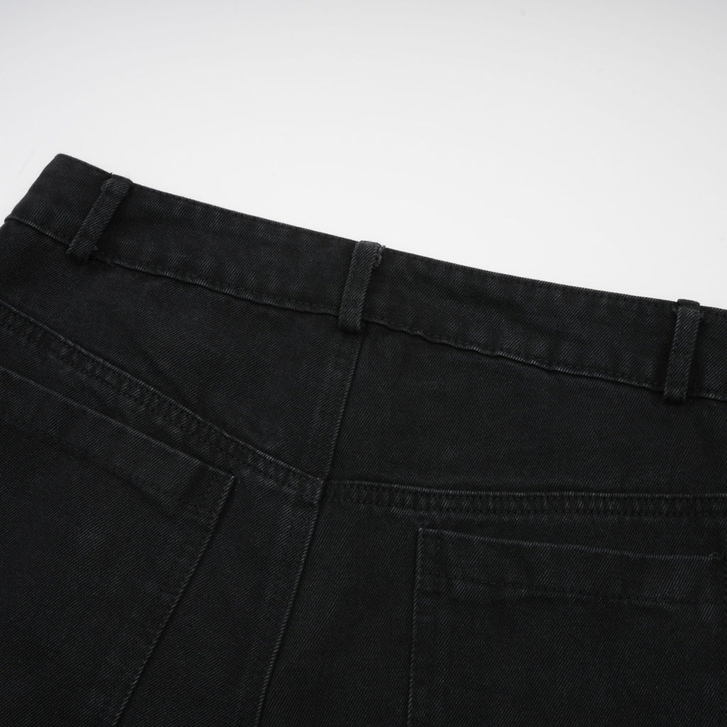 Janelle Düğmeli Düz Paça Jean Pantolon