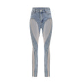 Aélis Şeffaf Panelli Jean Pantolon