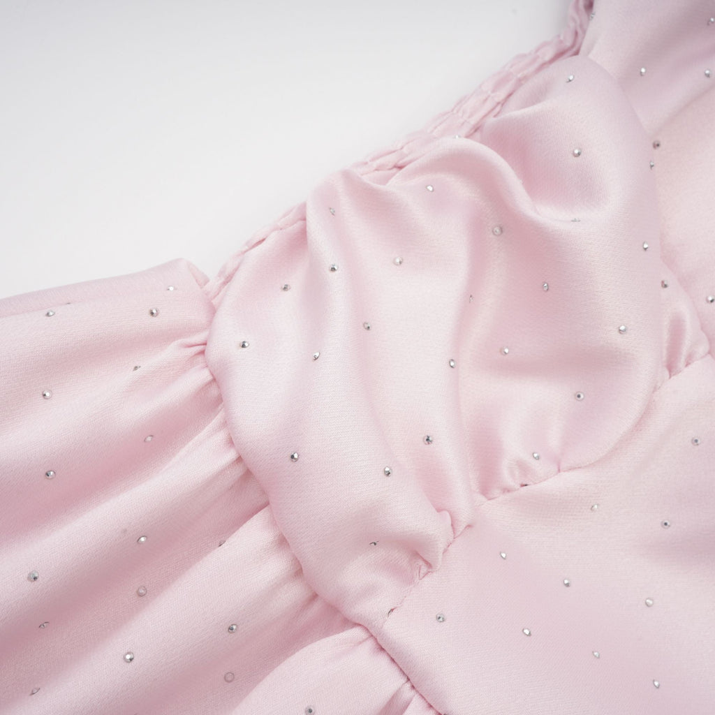 Keeya Yapay Elmaslarla Süslenmiş Mini Elbise