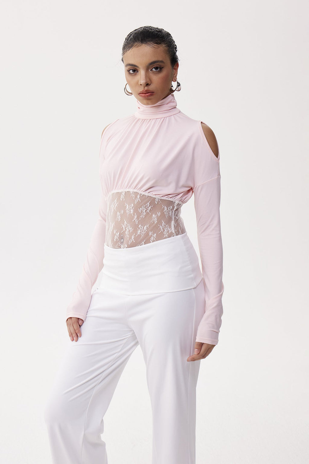Desideratus Deconstruct Dantelli Pembe Üst