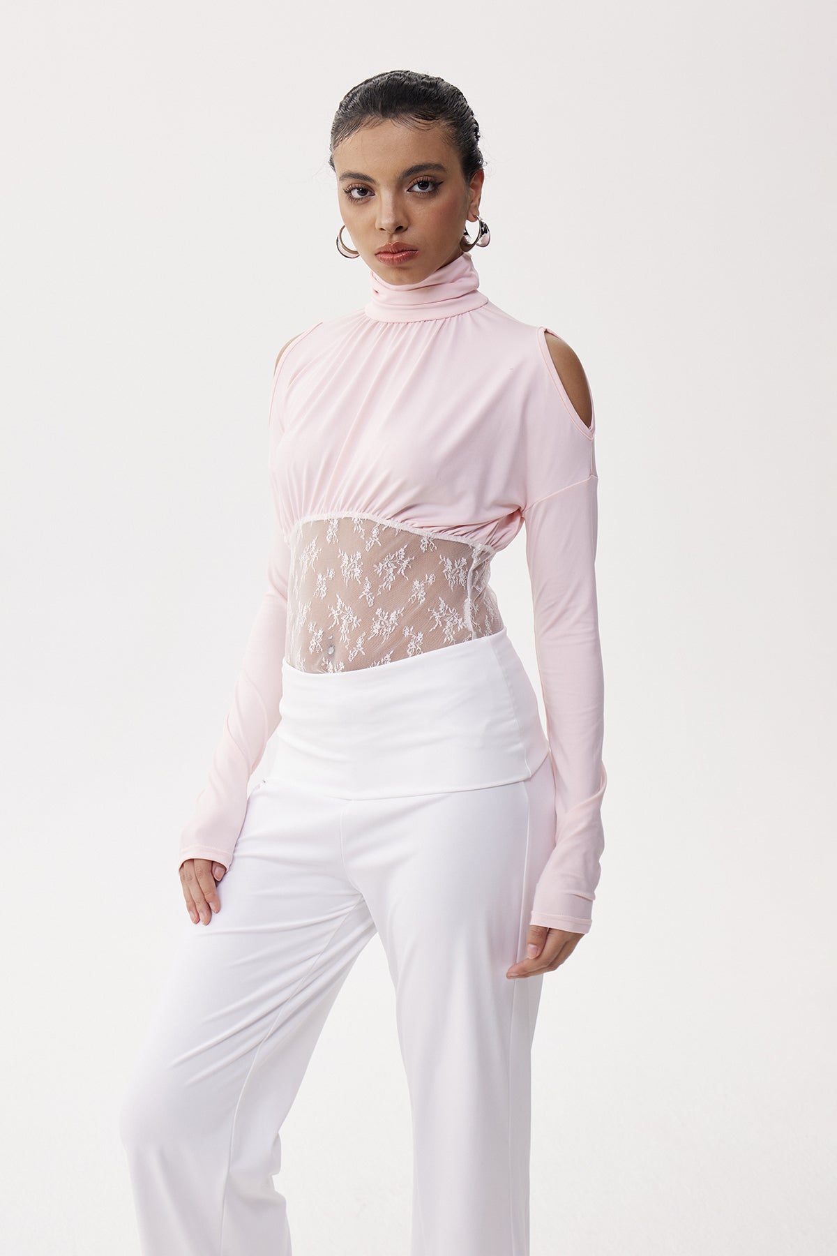 Desideratus Deconstruct Dantelli Pembe Üst