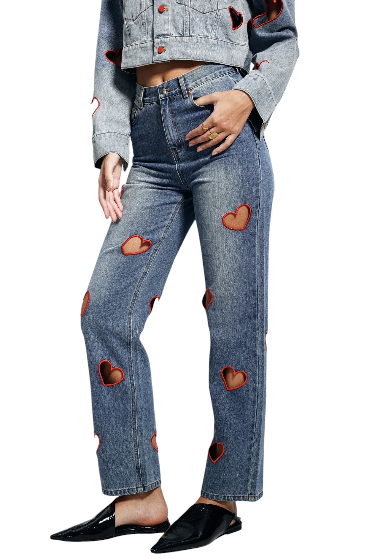 Kesik Detaylı Jean