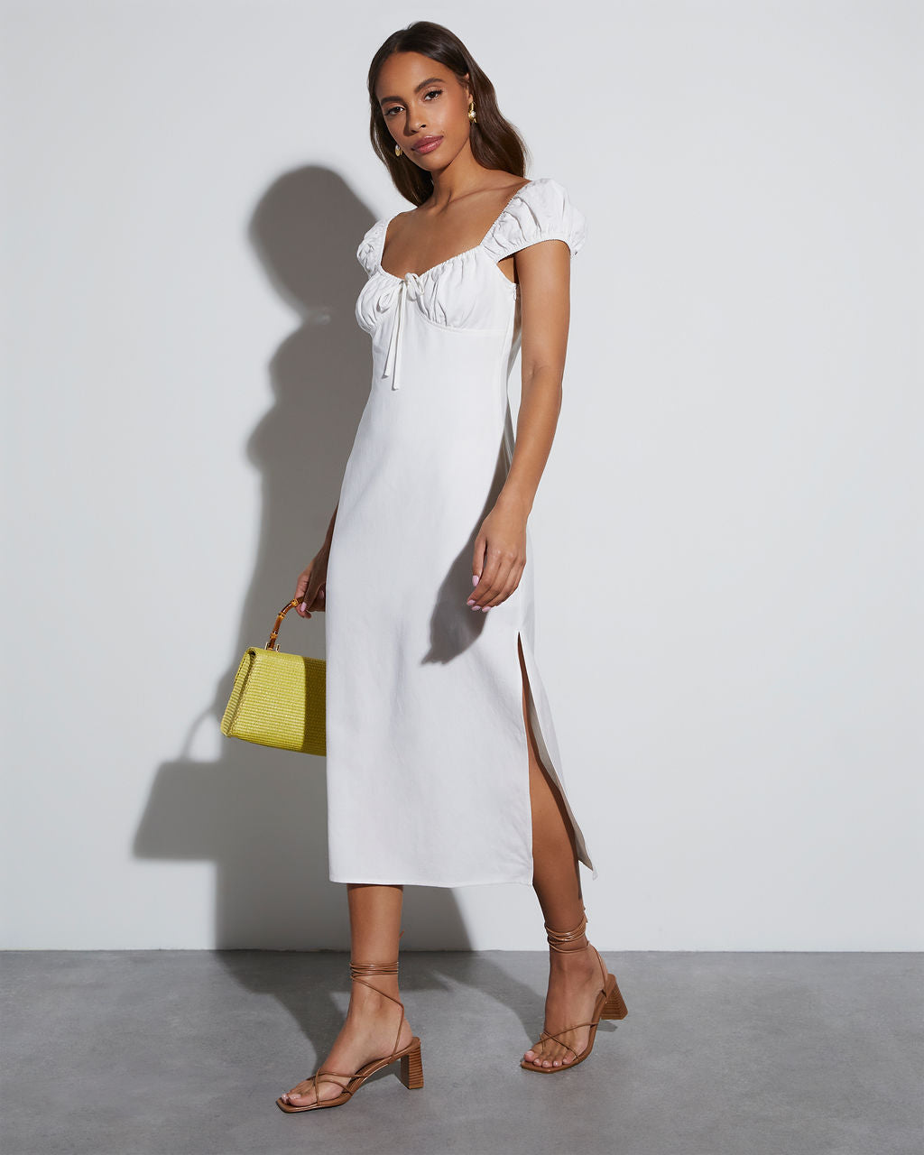 Bridal Bliss Sweetheart Midi Elbise