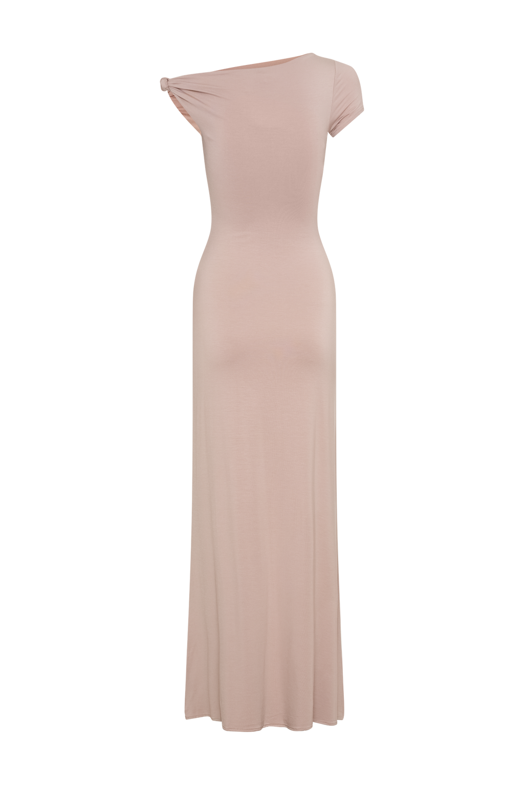 Tamsin Kısa Kol Modal Maxi Elbise - Mantar