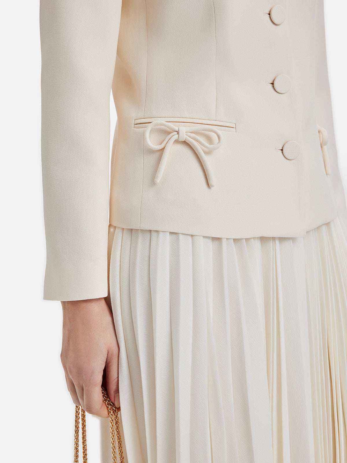 Fiyonklu Desenli Blazer