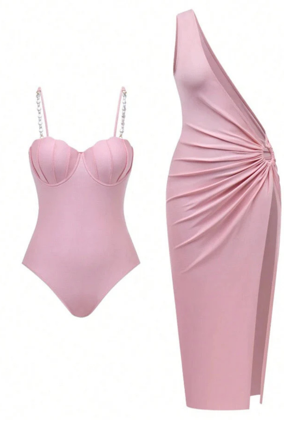Blush Babe Monokini Mayo & Pareo Takım