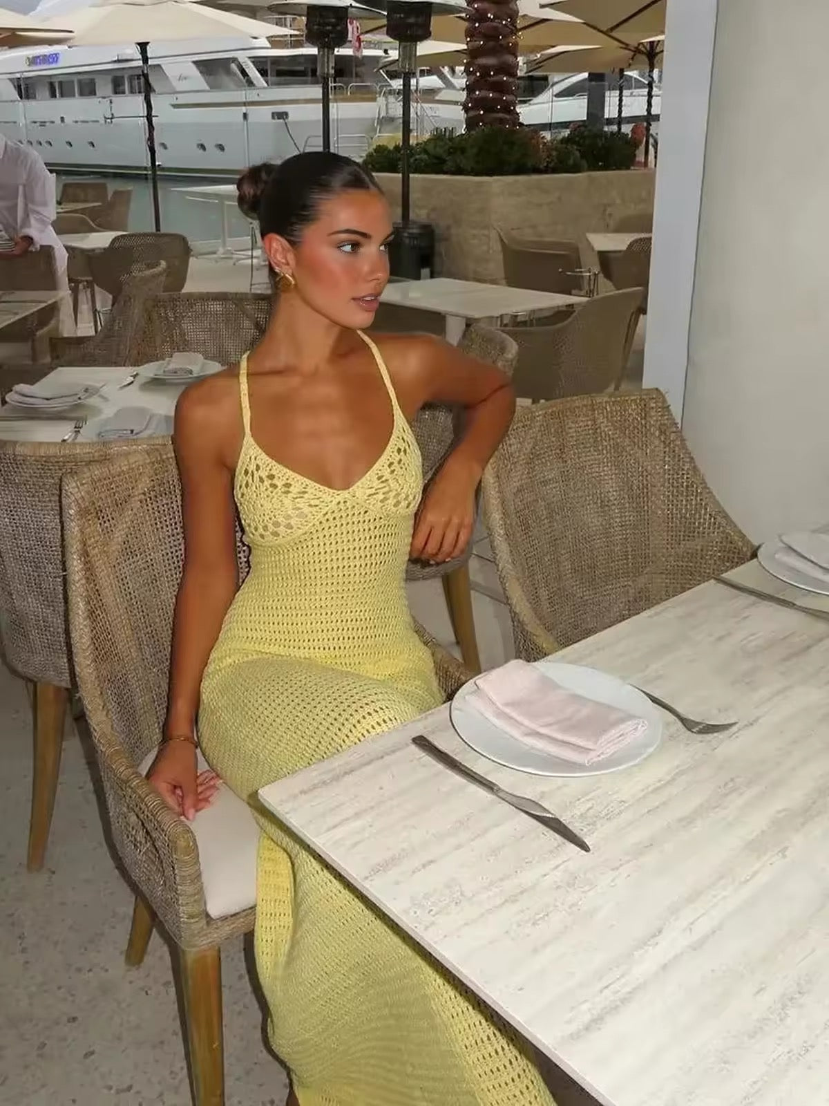 Sunshine Knit Elbise