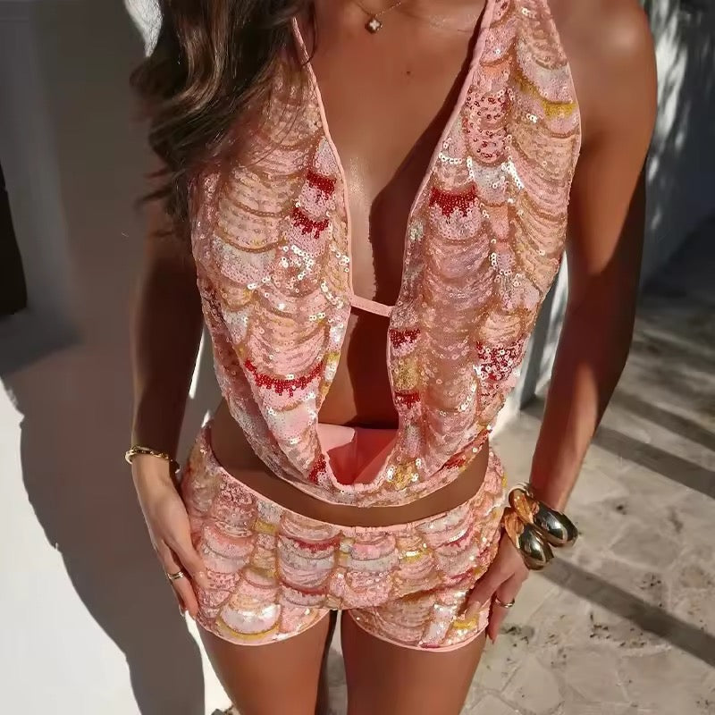 Sequin Holiday İkili Takım