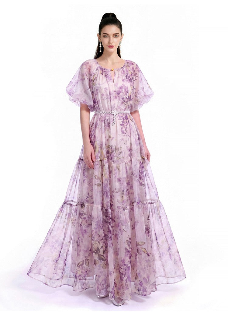 Violet Bloom Maxi Dress