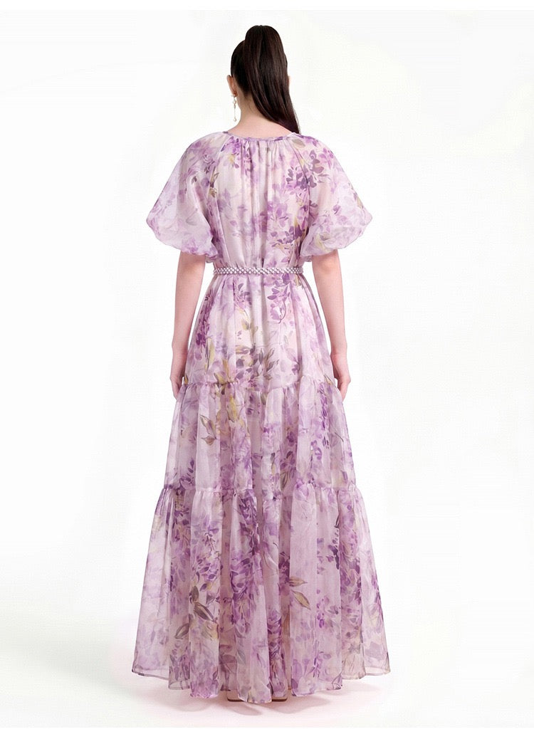 Violet Bloom Maxi Dress
