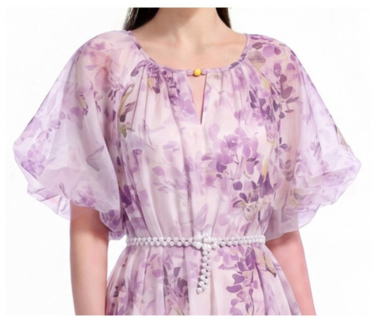 Violet Bloom Maxi Dress