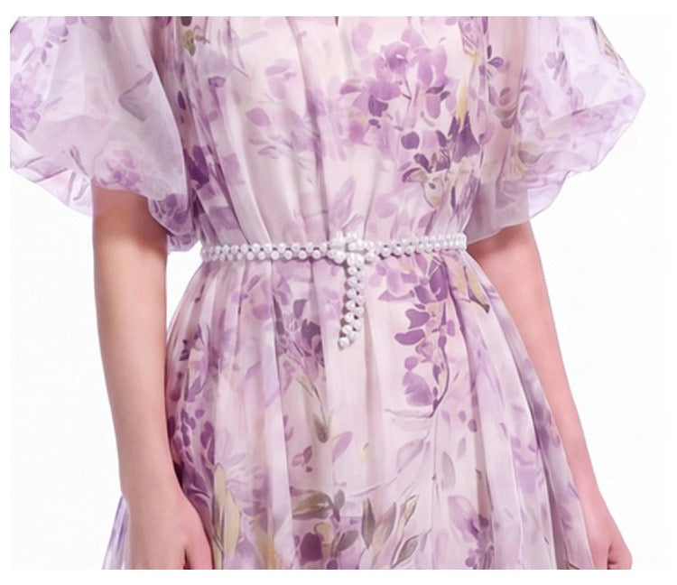 Violet Bloom Maxi Dress