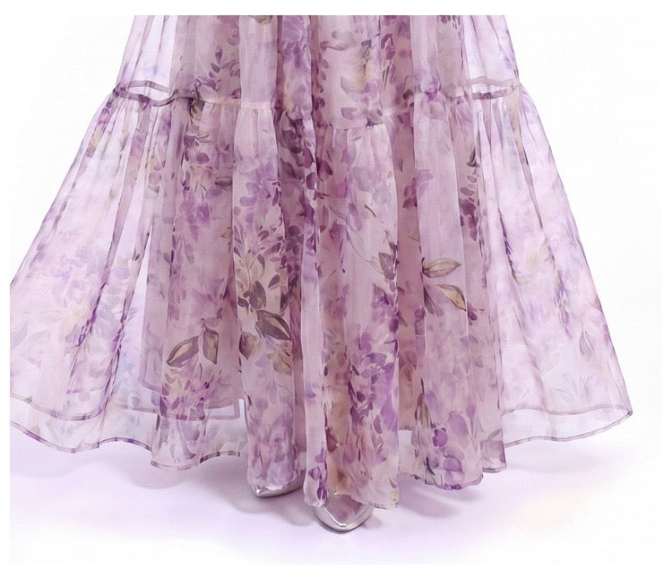 Violet Bloom Maxi Dress