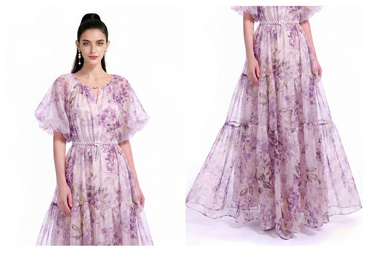 Violet Bloom Maxi Dress