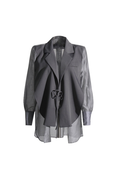 Azura Tül Karışımlı Blazer Ceket