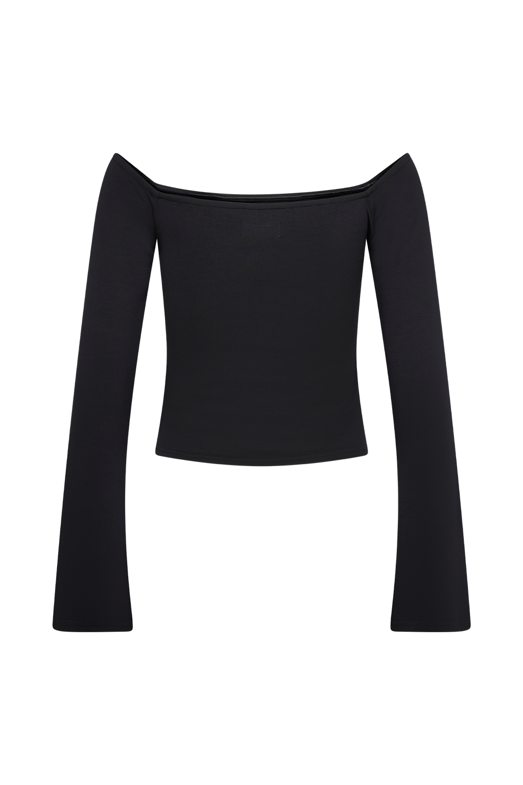 Marlene Scuba Jersey Kontrast Üst - Siyah/Beyaz