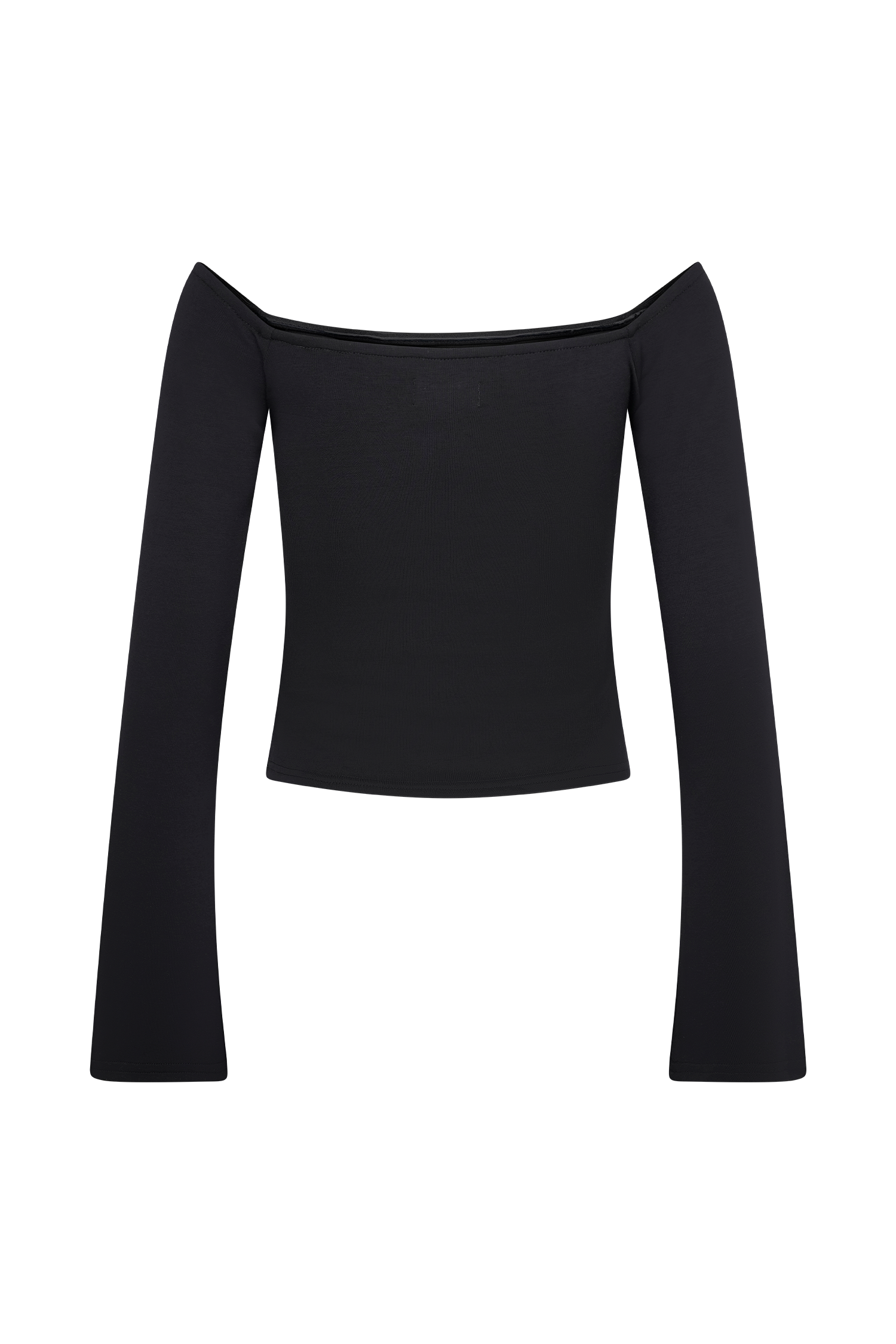 Marlene Scuba Jersey Kontrast Üst - Siyah/Beyaz