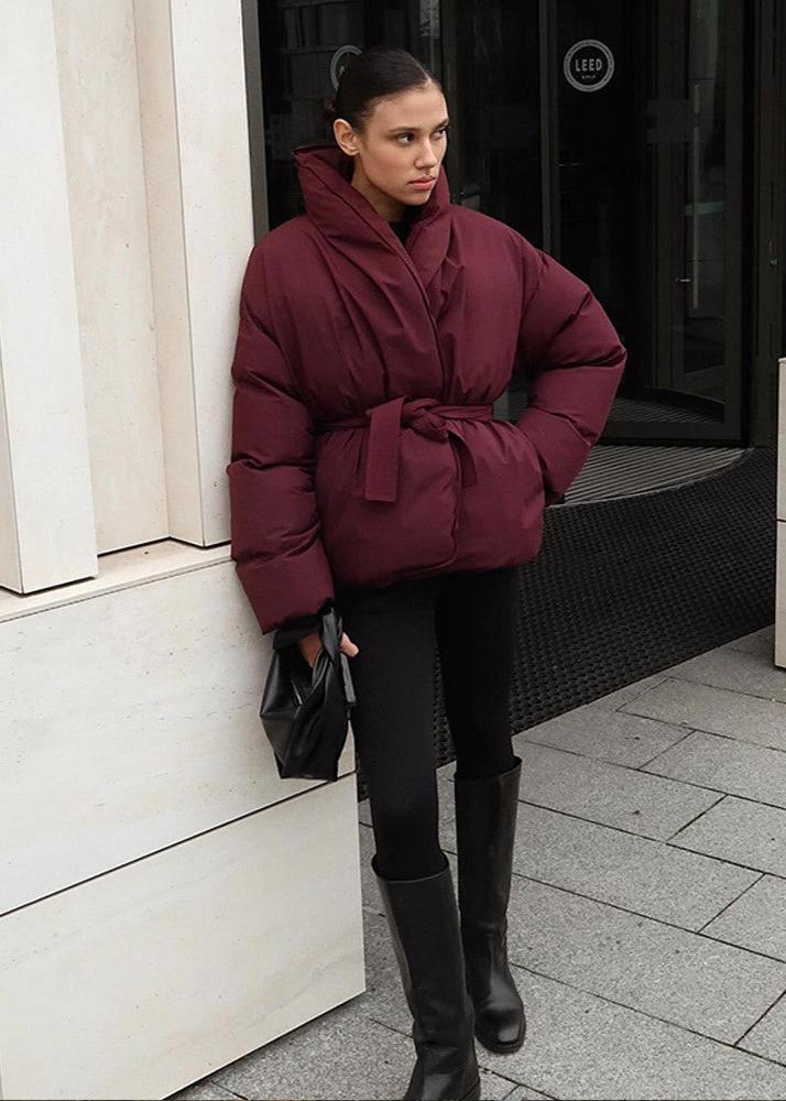 Luxura Kapitone Kuşaklı Puffer Ceket