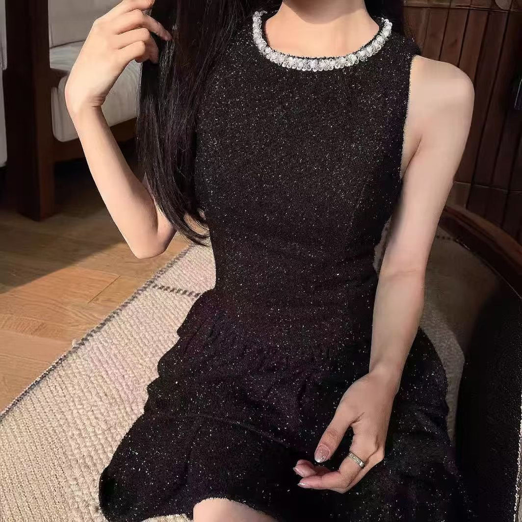 Ketrin Mini Elbise - Siyah