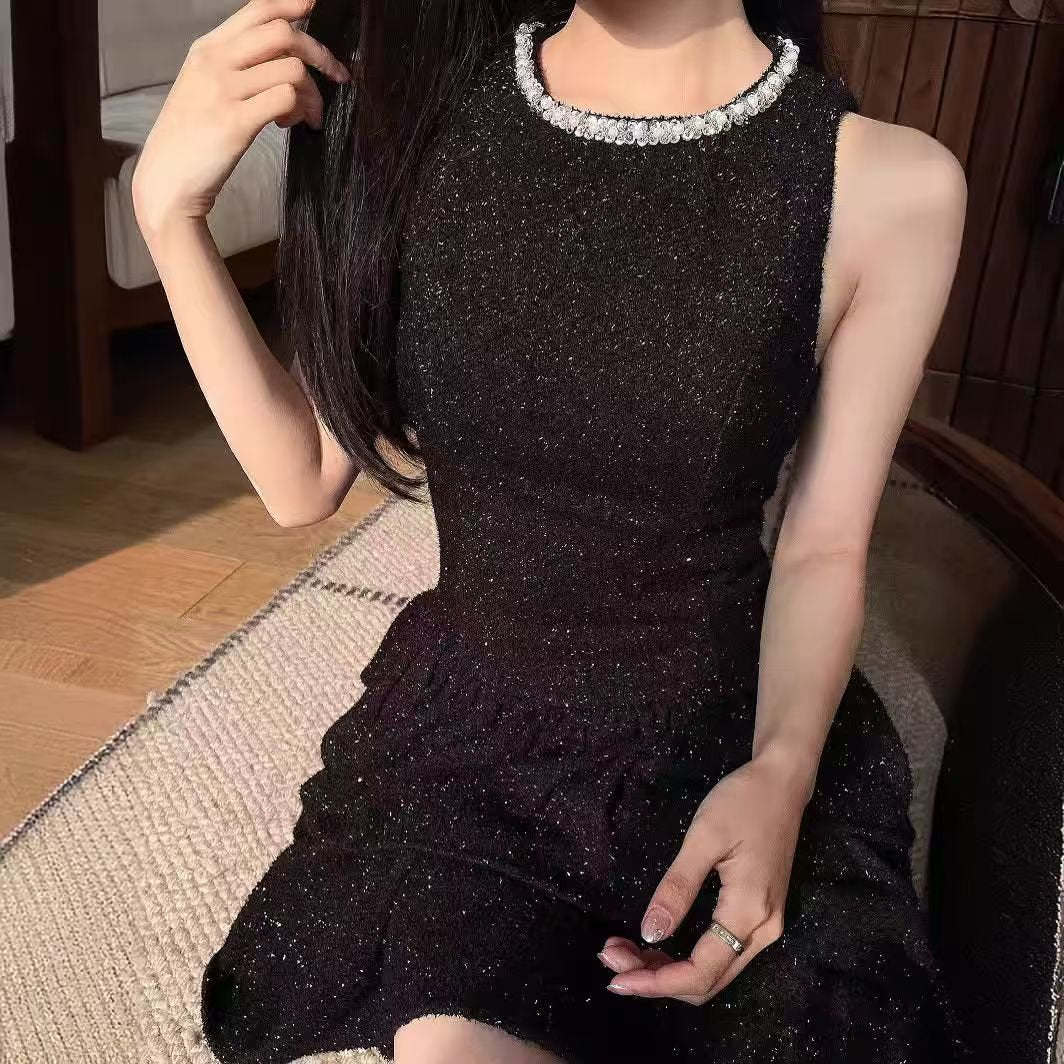 Ketrin Mini Elbise - Siyah