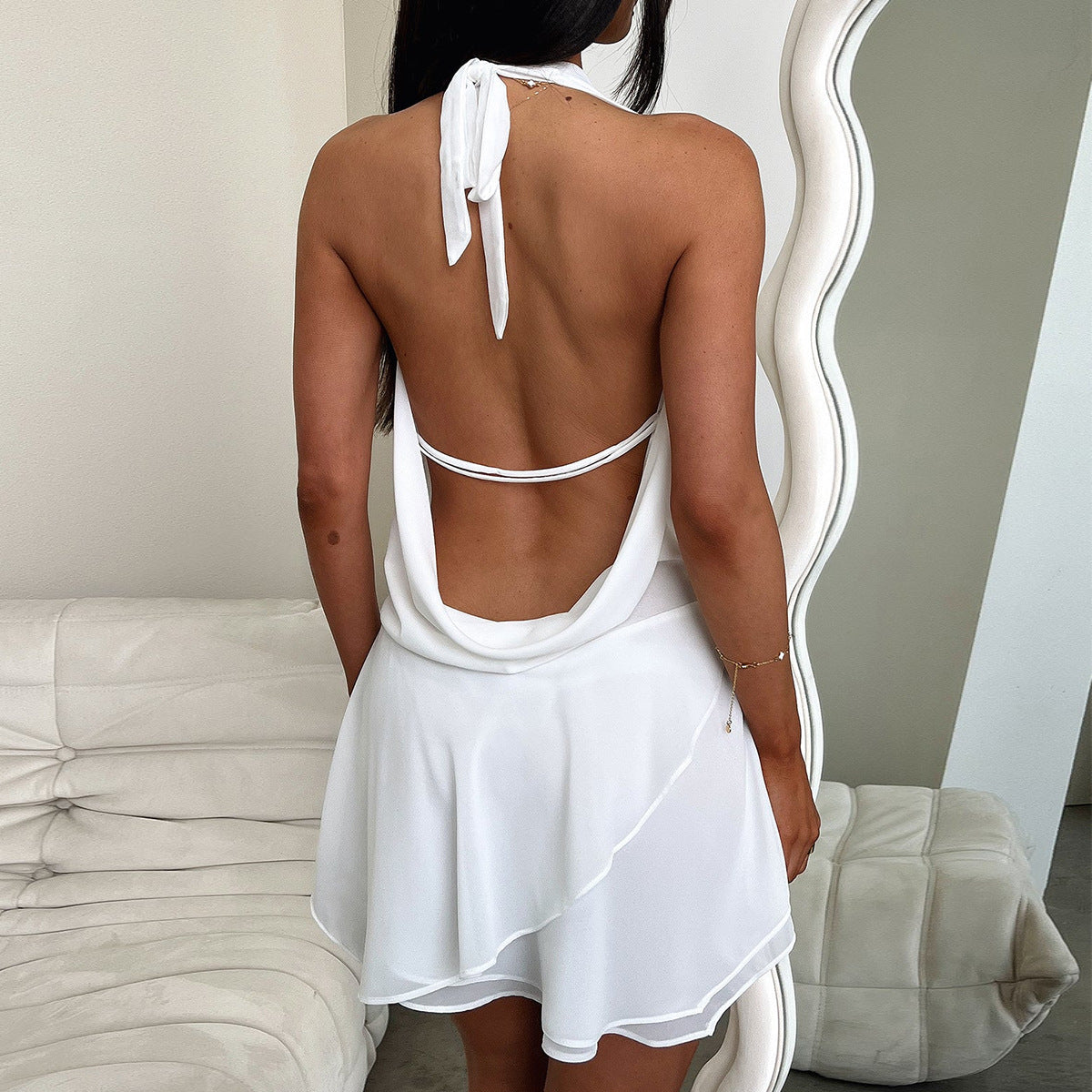 Noemi Sırtı Açık Halter Elbise