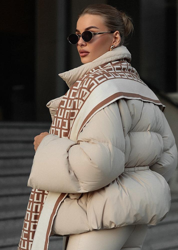 Luxura Kapitone Kuşaklı Puffer Mont