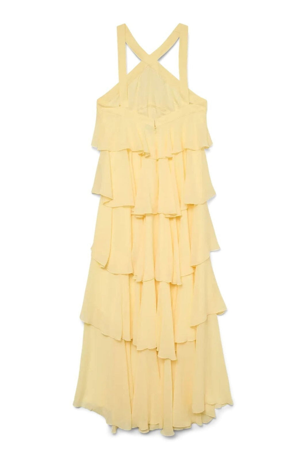 Halter Yaka Kat Kat Maxi Elbise