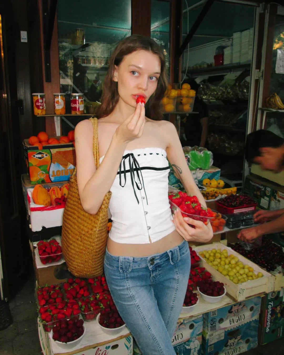 Eily Vintage Crop Bluz