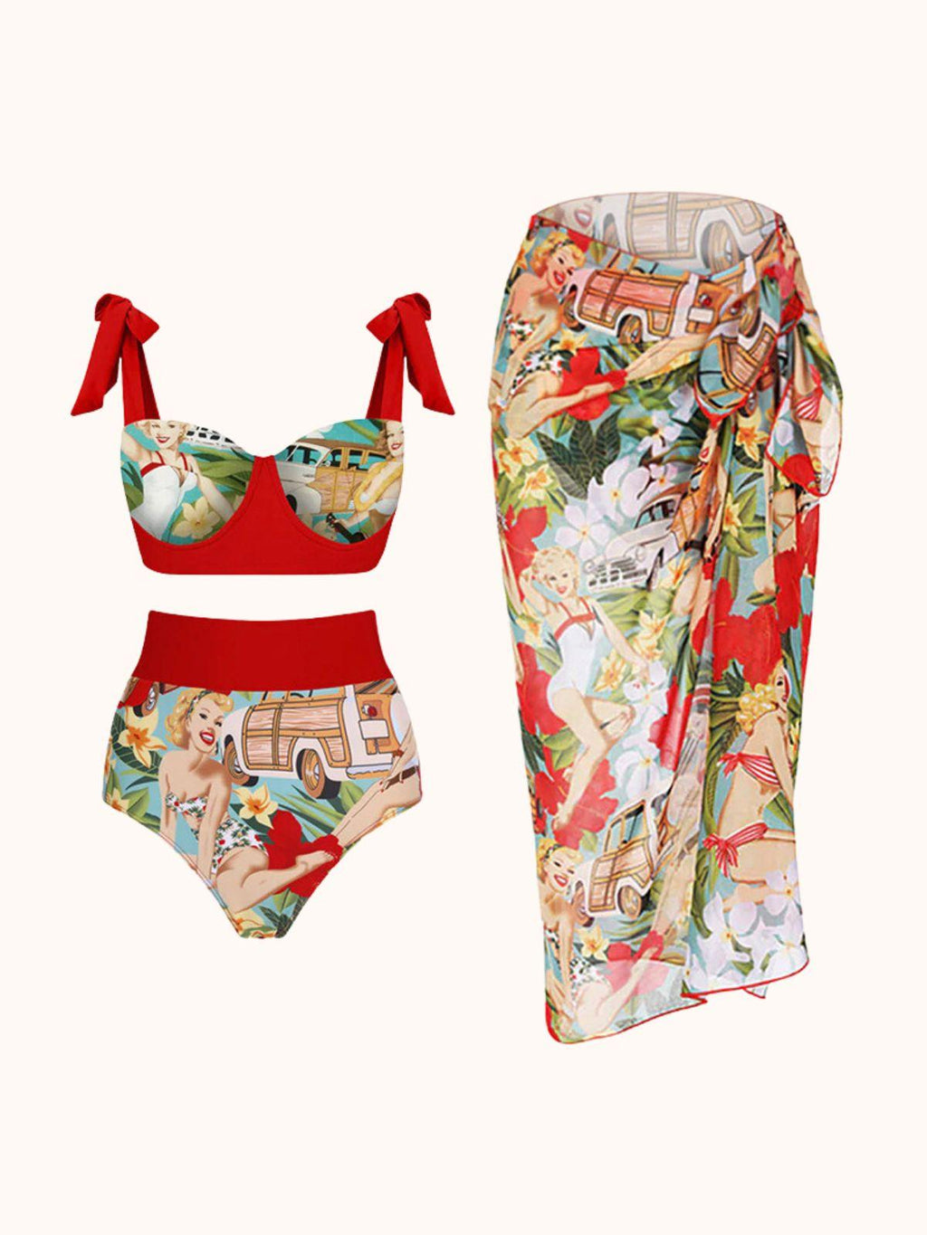 Rosemary Bikini ve Mayo Eteği Pareo Takım