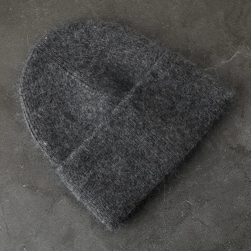 Angora örgü şapka